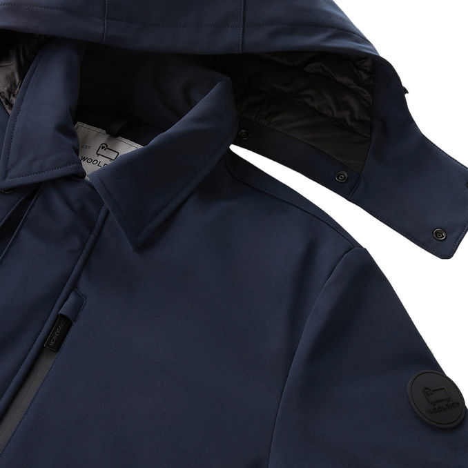 Barrow Mac Tech Softshell Coat Melton Blue