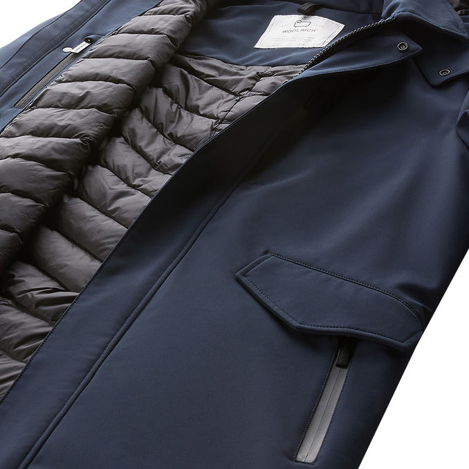 Barrow Mac Tech Softshell Coat Melton Blue