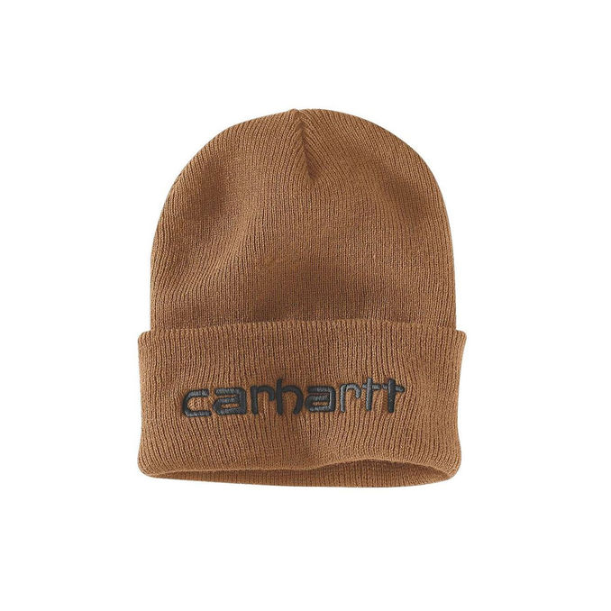 BEANIE KNIT CUFFED Man Brown