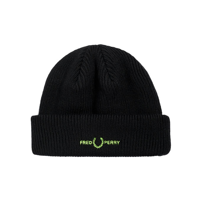 BEANIE WITH EMBROIDERED LOGO Man Black