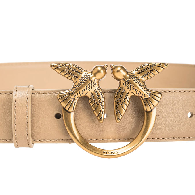 BELT LOVE BERRY Woman Beige Safari Antique Gold