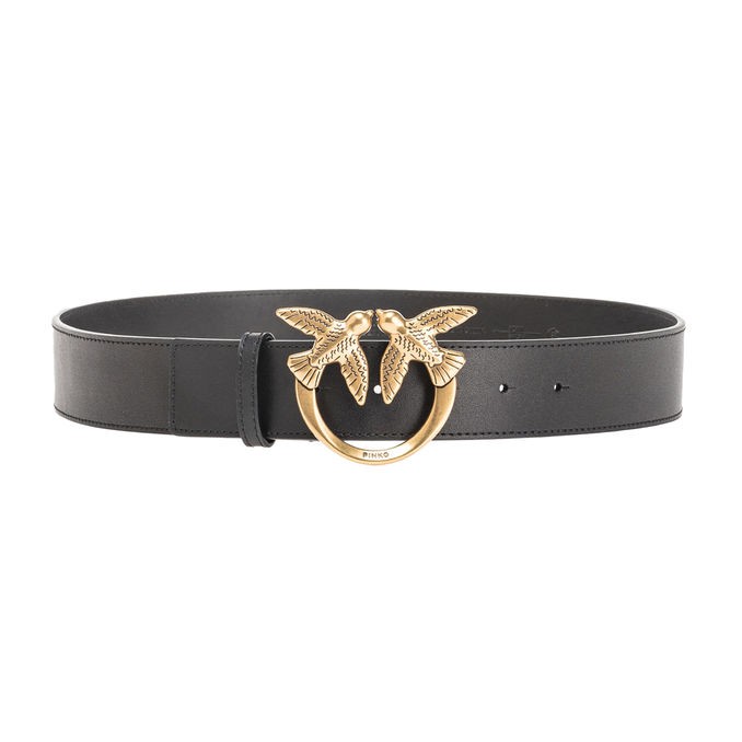 BELT LOVE BERRY Woman Black Antique Gold