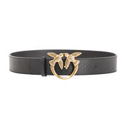 PINKO BAGS BELT LOVE BERRY Black Old Silver | Mascheroni Store