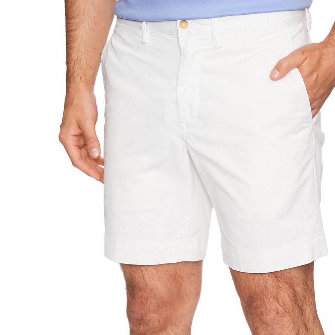 BERMUDA FLAT CHINO Man Deckwash White