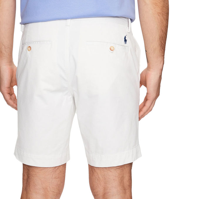 BERMUDA FLAT CHINO Man Deckwash White