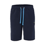 BERMUDA IN GAUZED COTTON AND EMBROIDERED LOGO Man Zaffiro Scuro BERMUDA IN GAUZED COTTON AND EMBROIDERED LOGO Man Zaffiro Scuro
