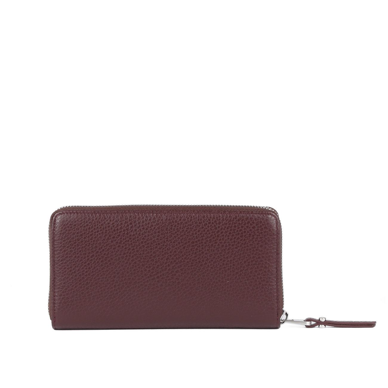 Burgundy Basic Leather Checkbook Cover
