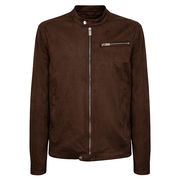 BIKER SUEDE EFFECT Man Dark Brown