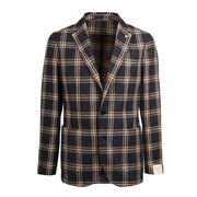 BLAZER CHECK Man Blue Scottish Beige BLAZER CHECK Man Blue Scottish Beige