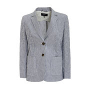 BLAZER COMODO Woman Blu Ecru BLAZER COMODO Woman Blu Ecru