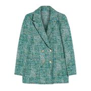 BLAZER COMPASS DOUBLE-BREASTED Woman Green Bottle BLAZER COMPASS DOUBLE-BREASTED Woman Green Bottle