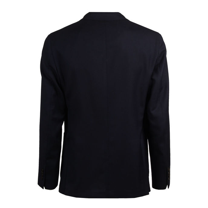 BLAZER COTTON LINEN BLEND Man Blue Navy