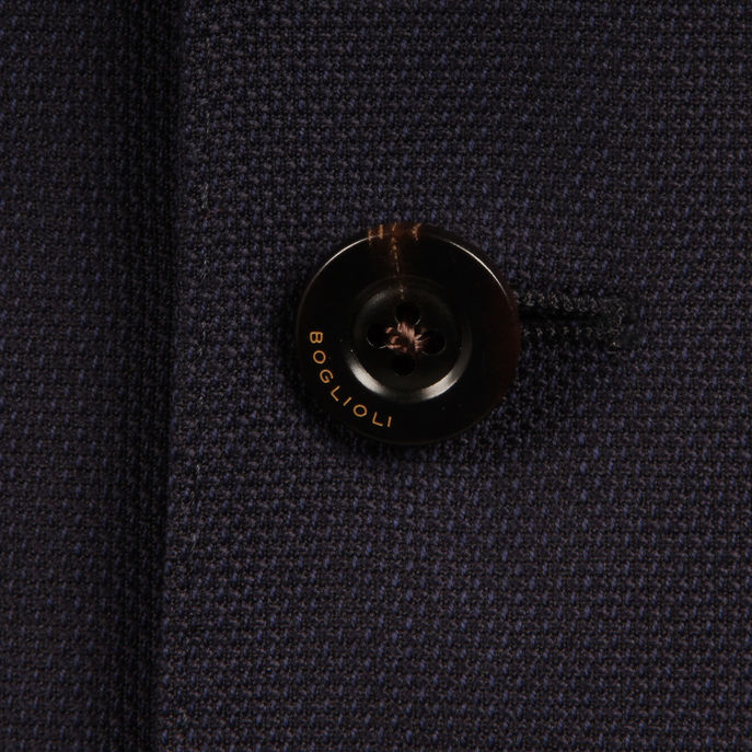 BLAZER COTTON LINEN BLEND Man Blue Navy