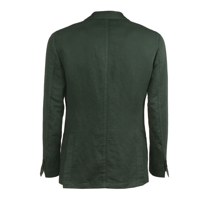 BLAZER COTTON LINEN BLEND Man Forest Green