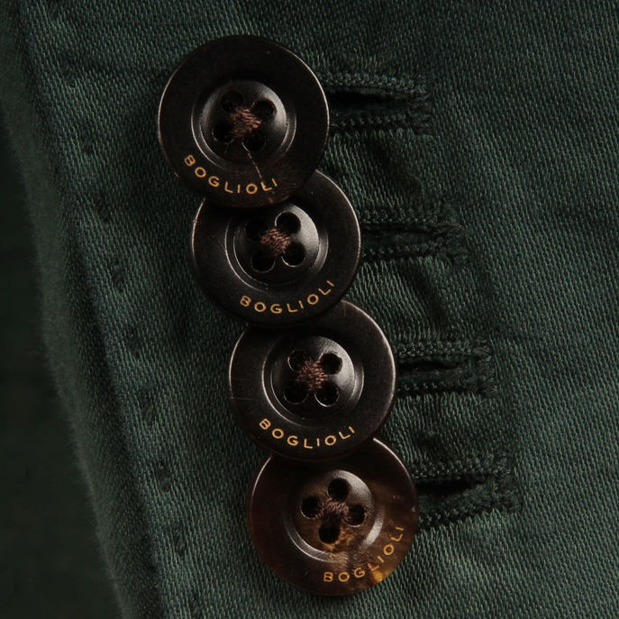 BLAZER COTTON LINEN BLEND Man Forest Green