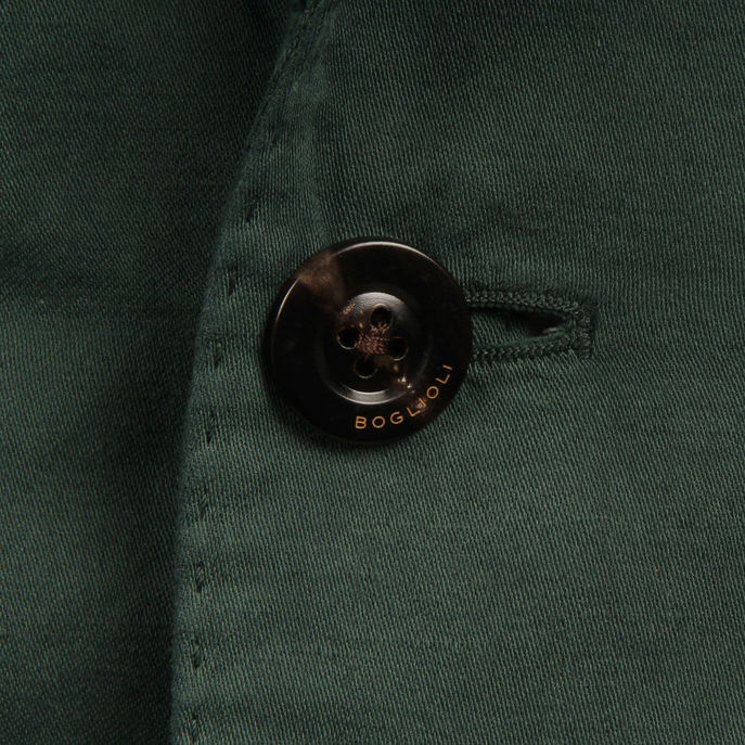 BLAZER COTTON LINEN BLEND Man Forest Green