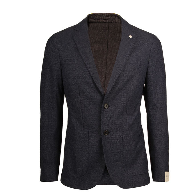 BLAZER JERSEY MELANGE Man Blu Avio