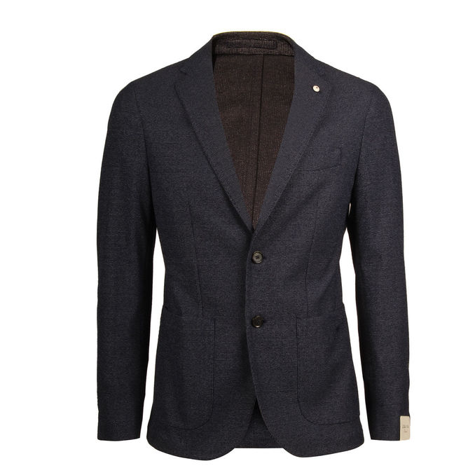 BLAZER JERSEY MELANGE Man Blu Avio