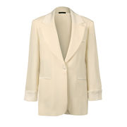 BLAZER OVER SMOKING IN CREPE Woman Cream BLAZER OVER SMOKING IN CREPE Woman Cream
