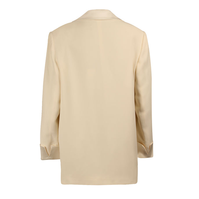 BLAZER OVER SMOKING IN CREPE Woman Cream