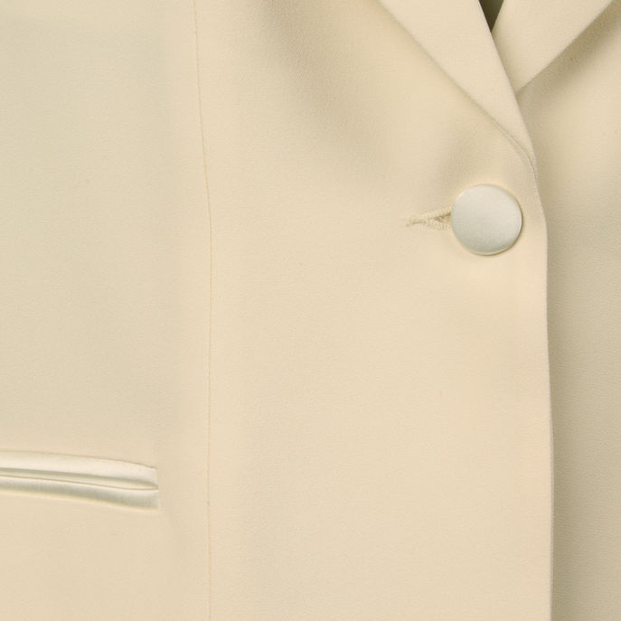 BLAZER OVER SMOKING IN CREPE Woman Cream