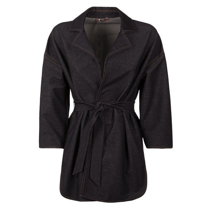 BLAZER VISONE Woman Blue Denim