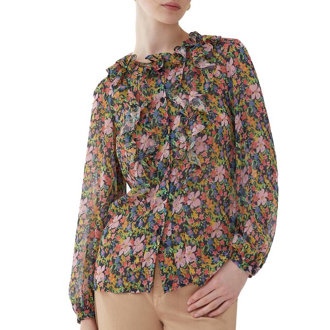 BLOUSE ISIDE Woman Blue Bottom