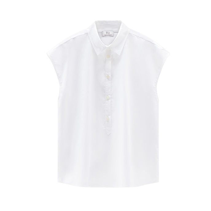 WOOLRICH BLOUSE PURE COTTON POPLIN BLOUSE Woman Bright White ...