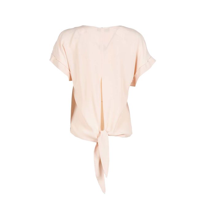 BLOUSE WITH BACK BOW Woman Smalto Rosa