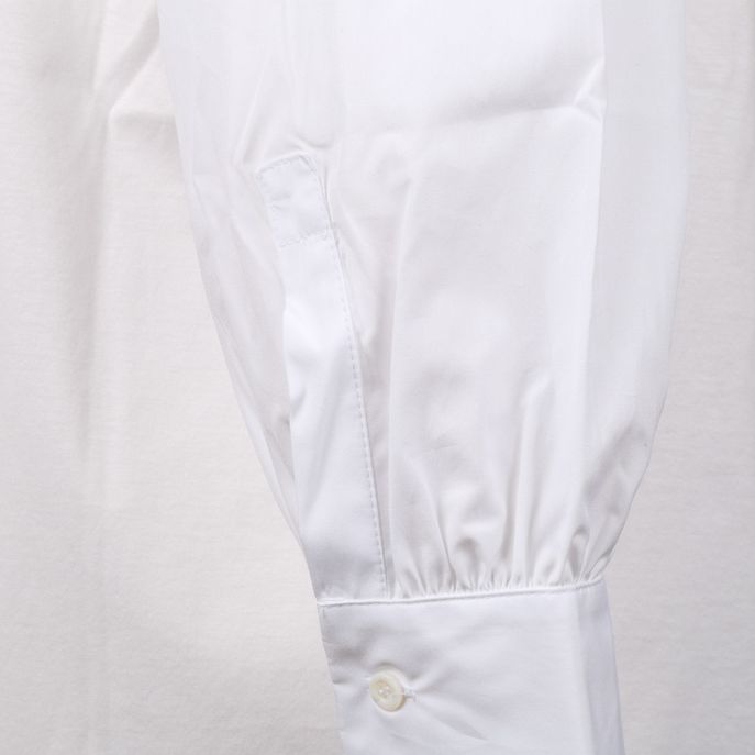 BOAT NECK T-SHIRT WITH POPELINE SLEEVES Woman White