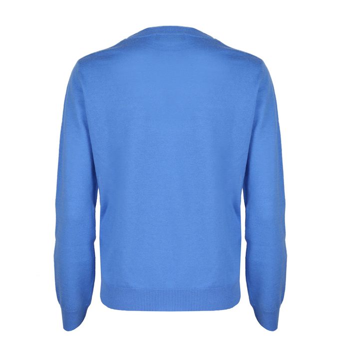 BOBBIO JUMPER IN WOOL AND CACHEMIRE Woman Bluette