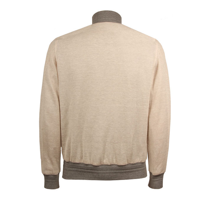 BOMBER BARRACUDA IN JERSEY Man Ecru Grey