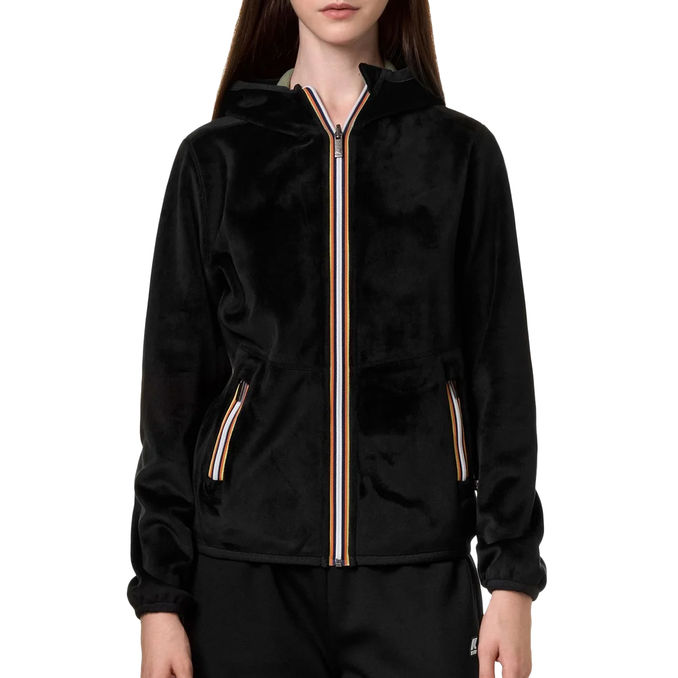 BOMBER LILY VELOUR POLAR PILE Woman Black Green