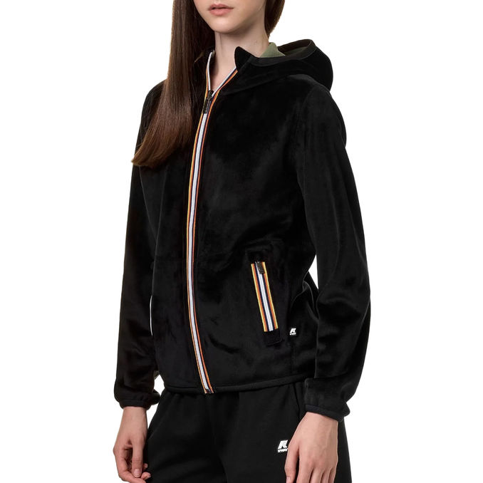 BOMBER LILY VELOUR POLAR PILE Woman Black Green