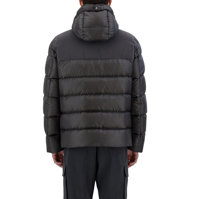 BOMBER Men IN NYLON AND LINEN VELVET Dark Grey