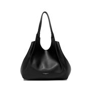 BORSA DUA PELLE MARTELLATA Donna Nero/Castoro BORSA DUA PELLE MARTELLATA Donna Nero/Castoro