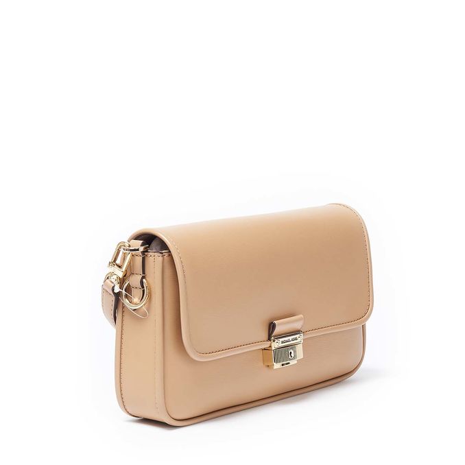 BRADSHAW SHOULDER BAG IN SMOOTH LEATHER Woman Camel