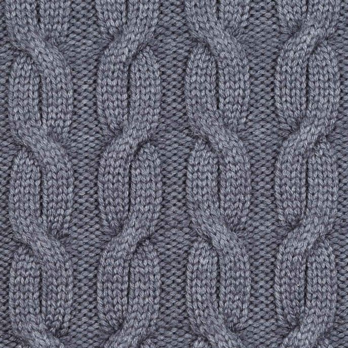 BRAIDED TURTLE NECK JUMPER Man Medium grey