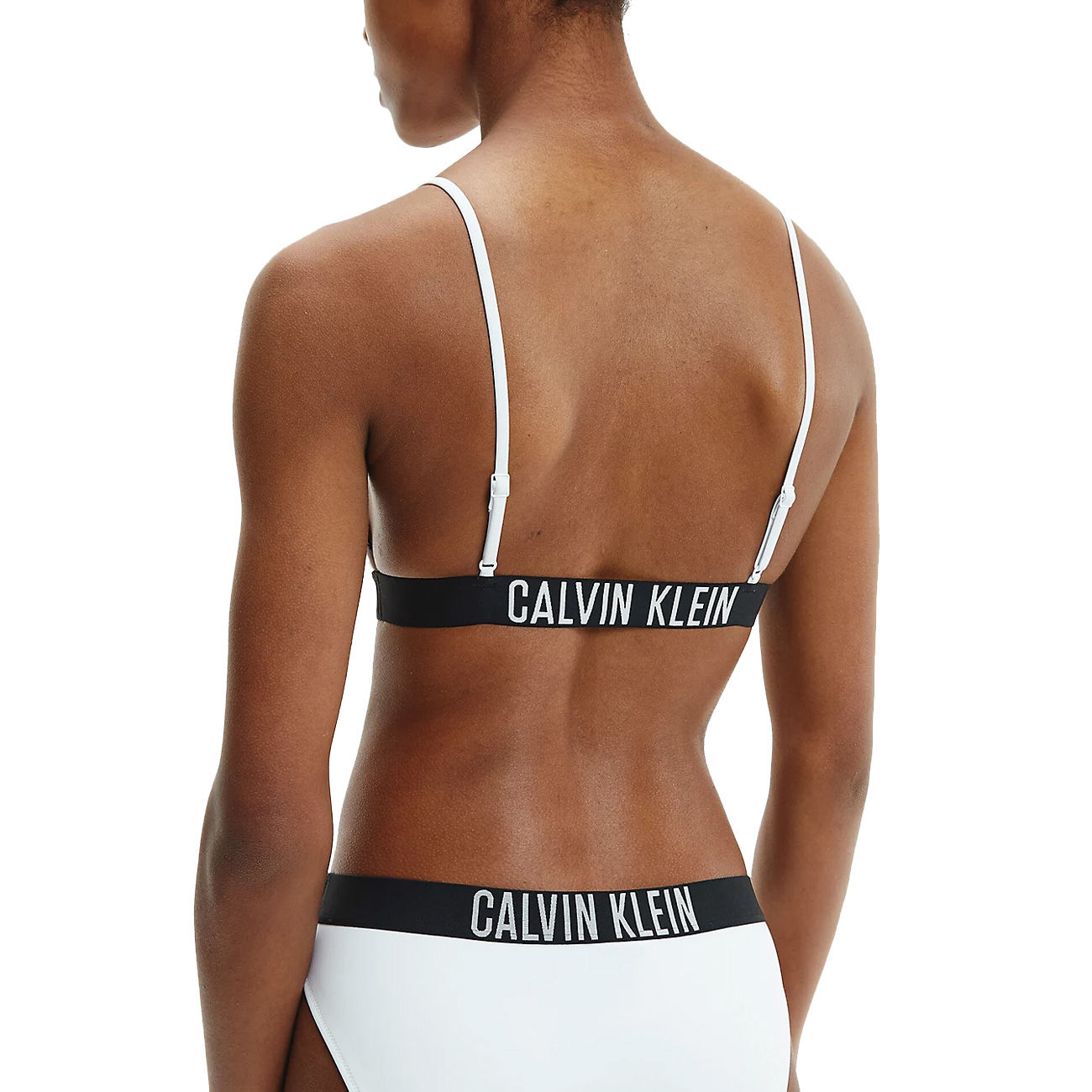 Buy Calvin Klein One White Monogram Triangle Bikini Top from Next USA