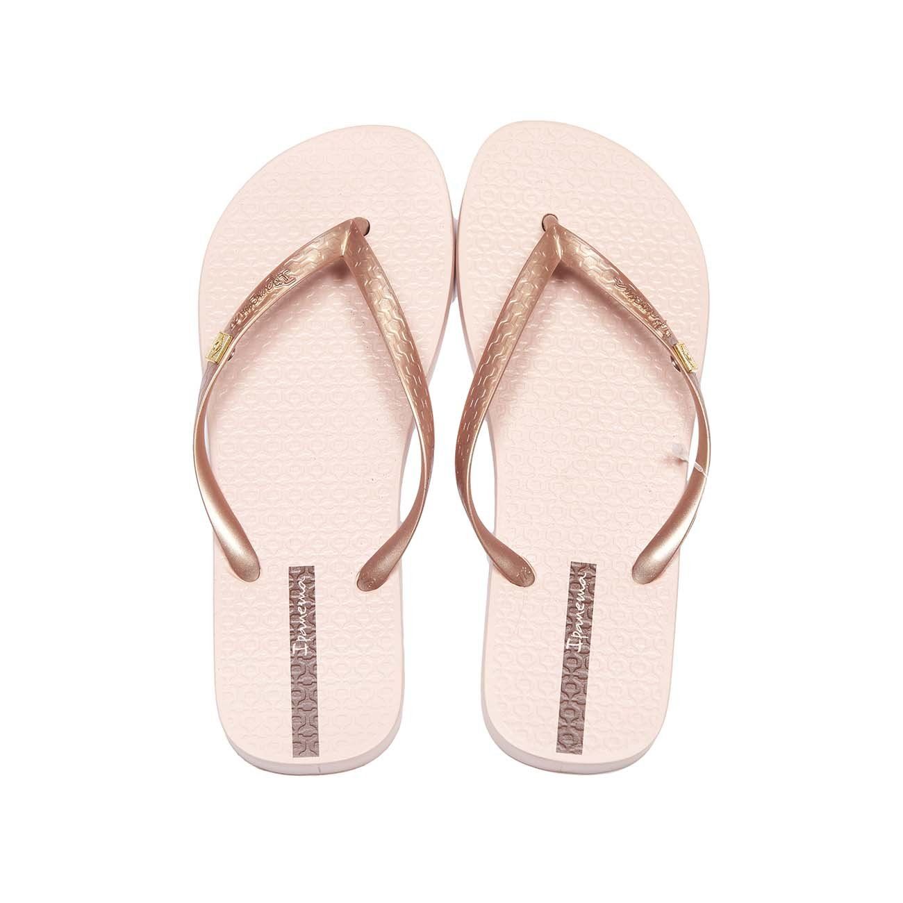 bronze flip flops