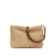 BRENDA CLUTCH IN RAFFIA WITH WOVEN HANDLE Woman Leather BRENDA CLUTCH IN RAFFIA WITH WOVEN HANDLE Woman Leather