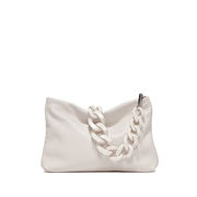 BRENDA LEATHER SHOULDER BAG WITH RESIN CHAIN Woman Marble BRENDA LEATHER SHOULDER BAG WITH RESIN CHAIN Woman Marble