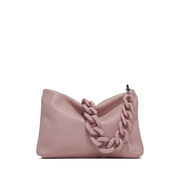 BRENDA LEATHER SHOULDER BAG WITH RESIN CHAIN Woman Ninfea BRENDA LEATHER SHOULDER BAG WITH RESIN CHAIN Woman Ninfea