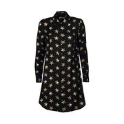 BRETT SILK SHORT DRESS Woman True black multicolor BRETT SILK SHORT DRESS Woman True black multicolor