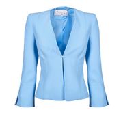 CADY JACKET WITH FLARED 3/4 SLEEVE Woman Periwinkle CADY JACKET WITH FLARED 3/4 SLEEVE Woman Periwinkle