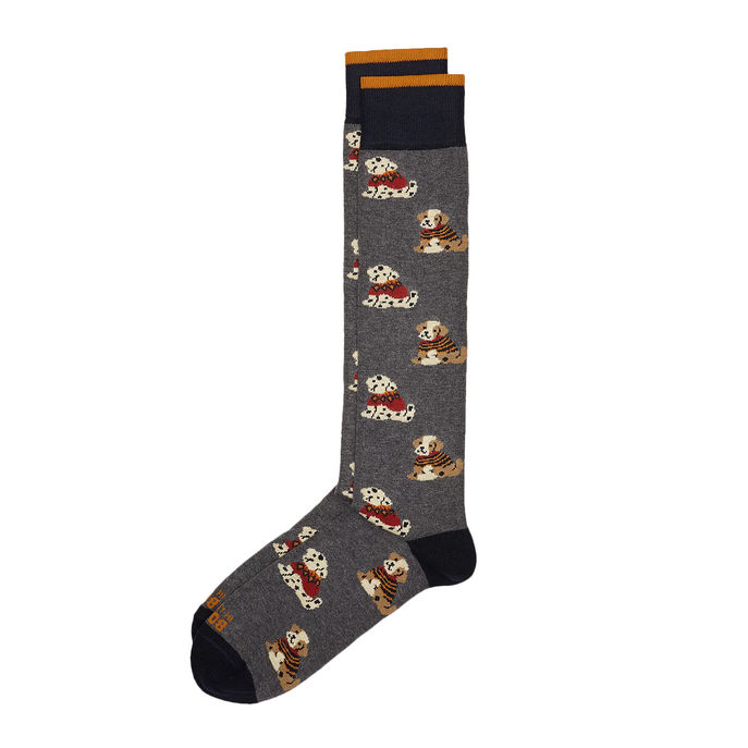 CALZE FUNNY DOG Unisex Grigio Scuro 