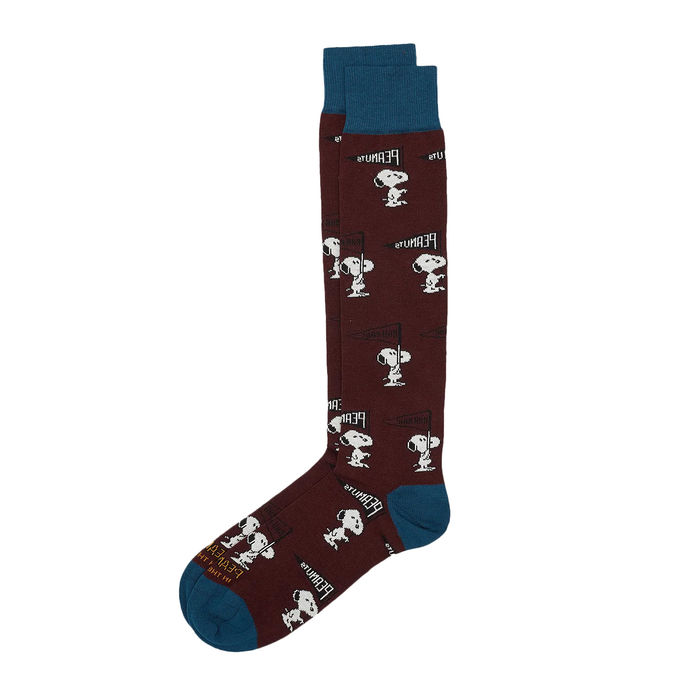 CALZE SNOOPY FLAG Uomo Bordeaux