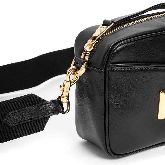 CAMERA BAG IN LEATHER Woman Black