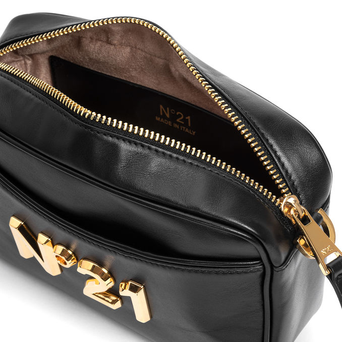 CAMERA BAG IN LEATHER Woman Black