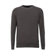 CAMERON PULLOVER IN ETCHED MERINO WOOL Man Grigio Scuro CAMERON PULLOVER IN ETCHED MERINO WOOL Man Grigio Scuro